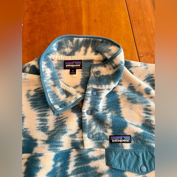 PATAGONIA LIGHTWEIGHT SYNCHILLA SNAP-T FLEECE PULLOVER WOMEN'S XL Wavy Blue - Picture 5 of 8